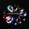 38 50mm pingente gota d'água brilhante cristal lâmpada pingente brilhante diy conta de cristal cortina acessórios de cortina atacado