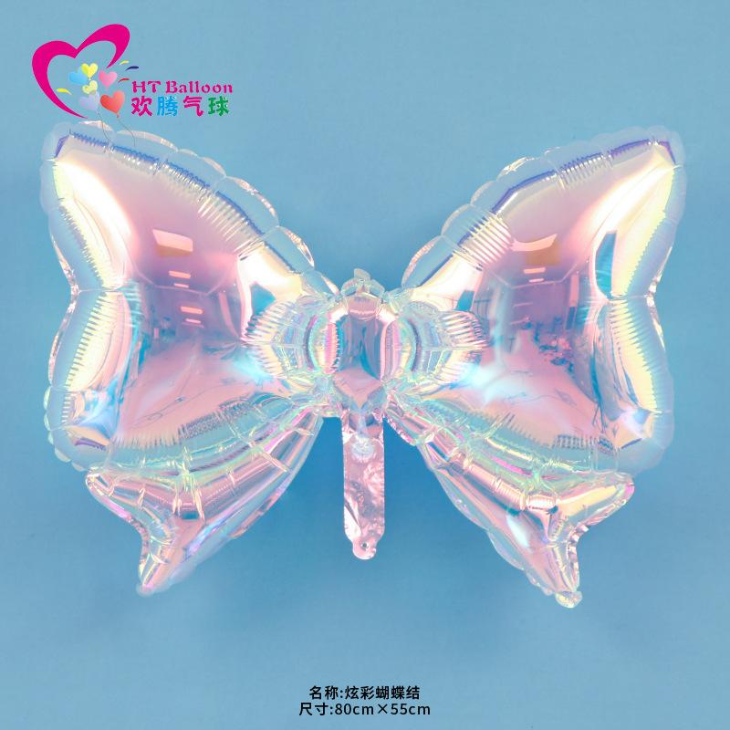 炫彩蝴蝶结蓝色背景ht