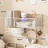 Estante de Almacenamiento de Mesita de Noche Cesta Colgante para Cama de Dormitorio Cesta de Almacenamiento Lateral para Litera Organizador de Almacenamiento Colgante Tipo Gancho Montado en Pared