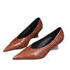 Zapatos de tacón de cuña estilo europeo y americano para mujer, Zapatos de moda sin cordones, Zapatos de tacón alto con estampado de serpiente de talla grande transfronterizos, Zapatos de cuero a la moda