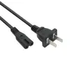 Cable de Alimentación Nacional de Dos Conductores con Cola de Figura de Ocho, Cable de Alimentación para Electrodomésticos, Cable de Alimentación Negro de Cobre Puro de Dos Clavijas