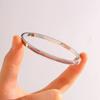 Pulsera de Acero de Titanio, Artículo de Venta Caliente Transfronteriza, No se Desvanece, Pulsera de Cielo Estrellado para Mujer, Estilo Europeo y Americano, Pulsera Abierta de Acero Inoxidable Incrustada con Diamantes Redondos