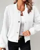 2026 nuevo top casual de jacquard con cuello alto y un solo botón, chaqueta tipo béisbol para mujer, otoño, transfronterizo, Amazon, europeo y americano