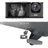 Nueva dashcam de grabación de video de 3 lentes transfronteriza, alta definición 1080P, triple lente frontal, interior y trasero, visión nocturna