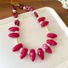 Collar de flor de cuentas acrílicas estilo vacacional transfronterizo europeo y americano, cadena para la clavícula bohemia, accesorio dulce y elegante para mujer