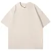 Camiseta de Manga Corta de Algodón Puro de Peso Pesado 300g con Logo, Algodón Grueso de 300g, Camiseta Base Unisex, Cuello Redondo de Verano