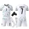 25-26 Portugal Visitante Blanco No. Camiseta de Fútbol 7 de C Ronaldo para Niños y Adultos, Tallas 14-3XL