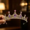 Acessórios de Cabeça Coroa Infantil Transfronteiriços, Acessórios de Cabelo Princesa Sophia, Tiaras, Acessórios de Festival, Coroa Roxa para Performance Atacado