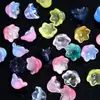Hada Flor de Lirio del Valle de Vidrio Gradiente Flor Colorida Tapa Colgante para Joyería Hecha a Mano DIY Accesorios Colgante Pendientes Collar Materiales para Cuentas