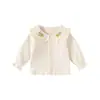 Camiseta de Manga Larga para Niña Jingqi, Atuendo de Primavera, Top con Cuello para Bebé Niña, Estilo Primavera y Otoño, Camiseta Básica Elegante para Bebé de Algodón Puro