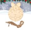 Decoración Navideña Colgante de Madera DIY Pintado a Mano Graffiti Viruta de Madera Corte Láser Tablero en Blanco Decoración para Árbol de Navidad