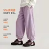 Roupas Infantis Princesa Yuan Yuan Calças Casuais para Meninas 2026 Novo Estilo Roupas de Outono para Crianças Calças Esportivas Campus Soltas para Crianças Médias e Grandes