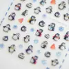 2025 Nuevas Pegatinas Lindas de Pingüino de Gel para Uñas Uñas de Copo de Nieve Decoración para Cámara de Teléfono Móvil Adhesivo Impermeable DIY