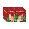 Amazon Novo Tapete Quadrado de Natal Transfronteiriço, Base para Prato, Jogo Americano, Decoração de Mesa de Cozinha e Jantar, Fabricante com Impressão, Fornecimento Direto