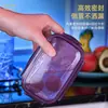 Caja rectangular para mantener la frescura de alimentos de grado alimenticio para refrigerador de cocina, caja de almuerzo de plástico resistente al calor para microondas, caja sellada para almacenamiento de frutas
