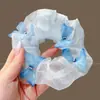 Laço de Cabelo de Renda Doce, Scrunchie de Luxo Estilo Coreano, Laço de Cabelo Extra-Grande para Coque, Corda de Cabelo para Rabo de Cavalo, Acessório de Cabelo