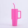 Vaso Aislado de Acero Inoxidable 304 de Gran Capacidad 40 oz con Asa Vaso Portátil con Pajita Vaso para Coche Logo Venta al por Mayor