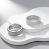 Tendência Ins Influenciador Europeu e Americano Anel de Aço Inoxidável Banhado a Ouro 18K com Design de Grade, Anel Rotativo Anti-Estresse Venda por Atacado