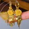 Brincos de Borla Florais para Mulheres, Luxo Leve, Nova Moda, Brincos de Alta Qualidade, Elegantes, Brincos Exquisitos de Rosa Estéreo
