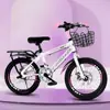 Bicicleta Infantil Aro Único com Rodinhas Bicicleta de Estudante Freio a Disco Velocidade Variável Bicicleta de Montanha Off-Road para Exterior