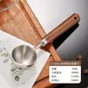 Directo del fabricante: Cuchara medidora de acero inoxidable 304 para café y leche en polvo, mango de madera, antiadherente, a prueba de óxido, cuchara medidora de especias
