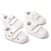 Zapatos para Niños Pequeños Antideslizantes Suela de Goma Estrella Amorosa 0-1 Velcro Zapatos de Bebé Suela Suave Zapatos Blancos Primavera BL2312