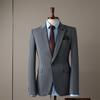 Conjunto de Terno Masculino para Noivo, Casamento e Padrinhos, Traje Formal de Negócios, Estilo Coreano, Terno Preto de Três Peças, Sensação de Alto Padrão