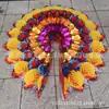 Corona Corazón 1.8m Colorida Doble Bola Bola Grande Papel Brillante Corona Flor Corazón Yunyang Artículos Funerarios Mayoreo