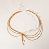 Joyería Transfronteriza Europea y Americana, Cadena de Cintura de Borlas Multicapa a la Moda, Cadena Corporal, Cadena de Cintura de Perlas Estilo Retro Francés