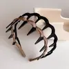 Diadema de verano con diseño texturizado para mujer, accesorio para el cabello de corona alta para uso diario, diadema de lujo de alta gama con dientes para mujer