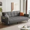 Sofá-cama com tecido simples resistente a arranhões de gato, adequado para uso em recepção e sala de estar, sofá-cama dobrável para espaços pequenos, sofá-cama de dupla finalidade