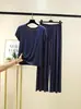 Traje de Pantalón Corto de Manga Corta de Modal Ropa de Casa Verano para Mujer Camiseta Suelta Delgada Pijama Puede Ser Informal Conjunto de Dos Piezas