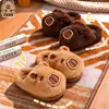 Pantuflas de Algodón de Invierno para Niños Capibara para Niños y Niñas Calientes con Forro de Felpa y Piel Zapatos Cerrados de Algodón para el Hogar Padre-Hijo Bebé