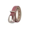 Fornecimento Transfronteiriço de Cintos de Couro Femininos, Cintos Femininos com Fivela de Pino, Simples e Versáteis, Adequados para Jeans e Vestidos, Cintos Decorativos de Couro Bovino