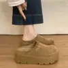 Sandalias cerradas tipo Birkenstock de suela gruesa para aumentar la altura para mujer, nuevas sandalias casuales slip-on de otoño/verano