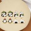 Chapado en aleación bola de arroz Pingüino accesorios diy Joyería hecha a mano pendientes llavero accesorios material