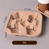Portavasos desechable para cuatro tazas, individual y doble, de pulpa degradable, para leche, té, bebidas, café para llevar, portavasos, portavasos, portavasos, portavasos