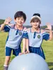 Uniforme Escolar para Alunos do Ensino Fundamental Primavera e Outono Novo Conjunto de Três Peças Roupas para Aula de Esportes de Primeira Série Verão Estilo Universitário Roupas para Jardim de Infância