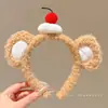 Diadema de felpa de dibujos animados linda, unisex, para otoño e invierno, impermeable y antideslizante, adecuada para lavarse la cara, nuevo estilo 2026 accesorio para el cabello