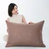 Almohada Rectangular de Lino Almohada Lumbar Cojín de Respaldo para Sofá de Sala de Estar Cubierta para Mesita de Noche Cojín Extra Grande Naranja