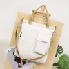 Bolsa Transversal de Lona Simples Japonesa Grande Capacidade Estudante Bolsa de Lona de Ombro Único Espessada Resistente ao Desgaste Para Aula Deslocamento Bolsa Feminina