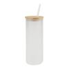 Transferência de calor vidro sublimação de calor vidro reto ventosa vidro tampa de bambu ventosa copo de sucção Mason Cup Lata de Coca-Cola
