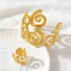 Anel Pulseira Espiral Redondo Retrô para Mulheres, Estilo Europeu e Americano, Brincos da Moda, Acessórios de Moda