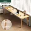 Mesa Dupla, Mesa Longa com Pés de Madeira Maciça, Mesa Estreita Contra a Janela e a Parede, Mesa de Escritório, Mesa para Computador, Mesa de Trabalho, Quarto de Casa