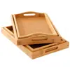 Nueva Bandeja de Escritorio de Madera de Bambú Chino Plato Casero para Desayuno Plato de Madera Maciza de Hotel Bandeja para Tazas y Accesorios de Té Bandeja de Mano