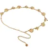 Cadena de Cintura Retro con Patrón de Concha Metálica Europea y Americana para Mujer, Cinturón Decorativo Versátil para Vestido y Traje para Mujer