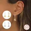 Pendientes de Abeja Divertidos de Plata de Ley S925 Hebillas para Orejas Europeos y Americanos Más Vendidos Tendencia Ins Creativos Pendientes Normcore para Mujeres