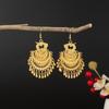 Pendientes largos con borlas y forma de gota de agua, estilo étnico bohemio europeo y americano, con diamantes de imitación para mujer.
