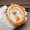 Pulseira Semente de Jade 108 Raiz de Bodhi de Jade Branco Contas de Buda Wen Brinquedo de Mão Corrente de Lã Prato de Contas Pulseira de Brincar