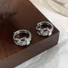 Pendientes de Aro Pequeños con Nudo de Metal Retro Minimalista Estilo Francés para Mujer, Elegantes y Lujosos con Diseño Único, Pendientes de Estilo Minimalista al por Mayor